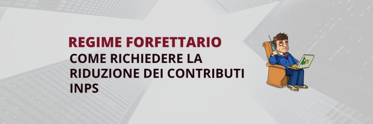 Regime forfettario - riduzione contributi inps